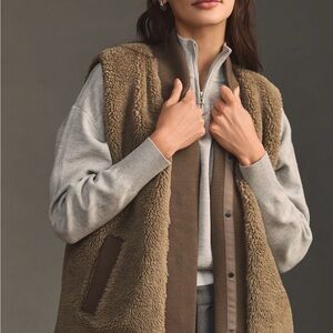 Varley Tan Sherpa Vest